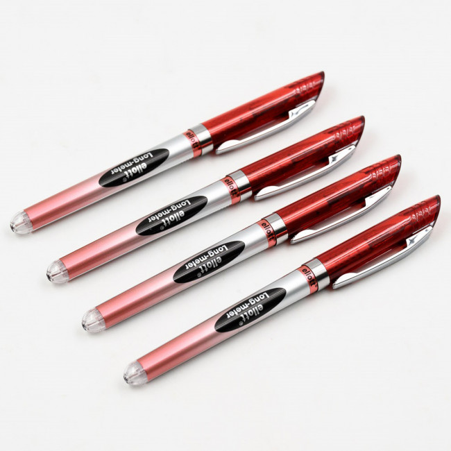 Ручка шариковая красная  0,5мм "LONG-METER" на масляной основе, пиш.резерв 10км, ET-8048-12 (12/72)