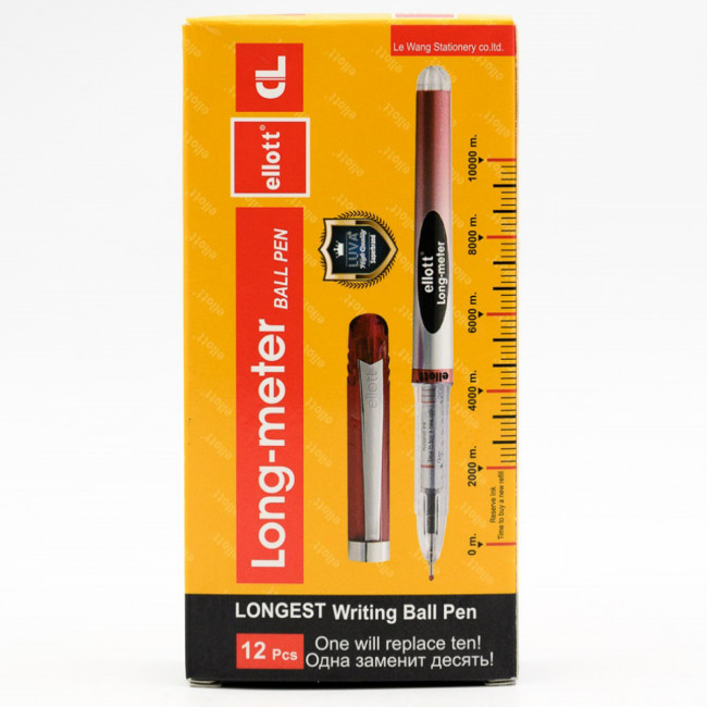 Ручка шариковая красная 0,5мм "LONG-METER" на масляной основе, пиш.резерв 10км, ET-8048-12 (12/72) Ручка шариковая красная 0,5мм "LONG-METER" на масляной основе, пиш.резерв 10км, ET-8048-12 (12/72)