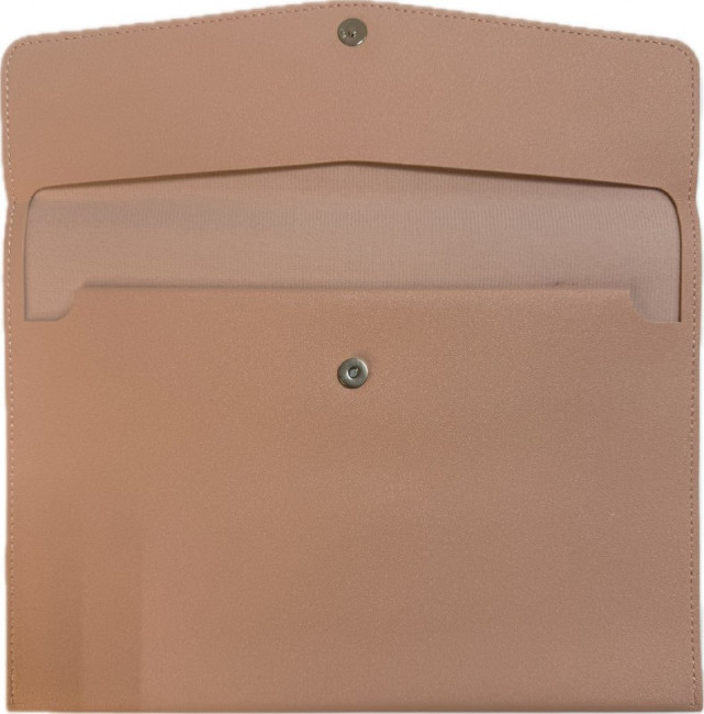 Папка -конверт А4 на кнопке WENZER OFFiCE, розовая, эко кожа