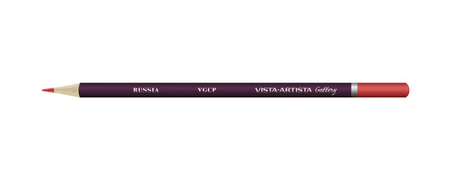 Карандаш цветной художественный заточенный 715 индийский красный, Gallery VISTA-ARTISTA/VGCP 715 (6)