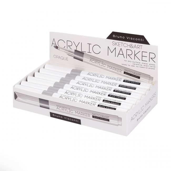 Маркер акриловый 1-3мм "Sketch&Art", цвет письма серебряный, BV/22-0131 (12) Маркер акриловый 1-3мм "Sketch&Art", цвет письма серебряный, BV/22-0131 (12)