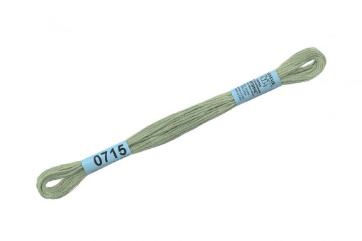 Нитки для вышивания "Gamma"    мулине  ( 0207-0819 )  100% хлопок     8 м №0715 св.зеленый