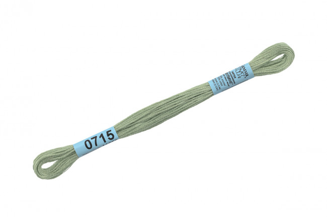 Нитки для вышивания "Gamma"    мулине  ( 0207-0819 )  100% хлопок     8 м №0715 св.зеленый