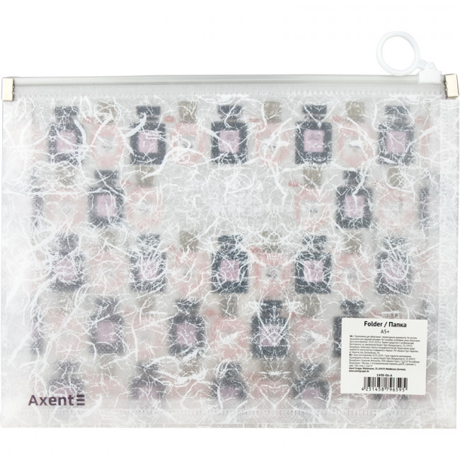 Папка на молнии zip-lock, А5+, BBH 06, AXENT (12) Папка на молнии zip-lock, А5+, BBH 06, AXENT (12)