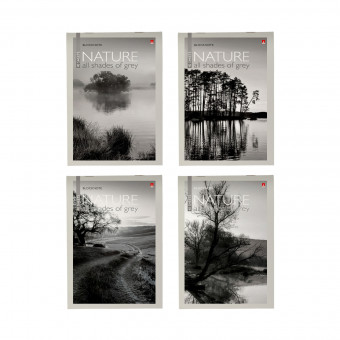Блокнот А5 40л клетка "Природа", 4 вида ассорти, BV/3-40-499 (50)