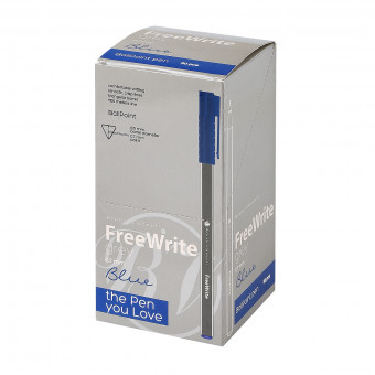 Ручка шариковая 0.7мм синяя "FreeWrite Grey", цвет корпуса серый, BV/20-0327/02 (50)