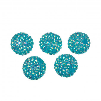 Бусина d 22мм пластик, №05 голубая, 5шт, Zlatka/BWR-22 №05