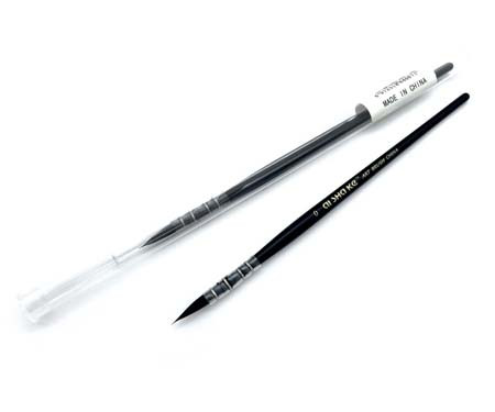 Кисть белка  микс №0   круглая, профессиональная, для акварели, черная ручка, AS-9 (1/10/100)