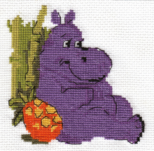 Набор для вышивания "Бегемотик", Klart/ 6-071 Набор для вышивания "Бегемотик", Klart/ 6-071