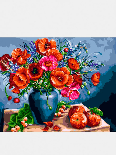 Картина по номерам "Натюрморт с маками. Когай Ж." 40*50см, B141, картонная упаковка