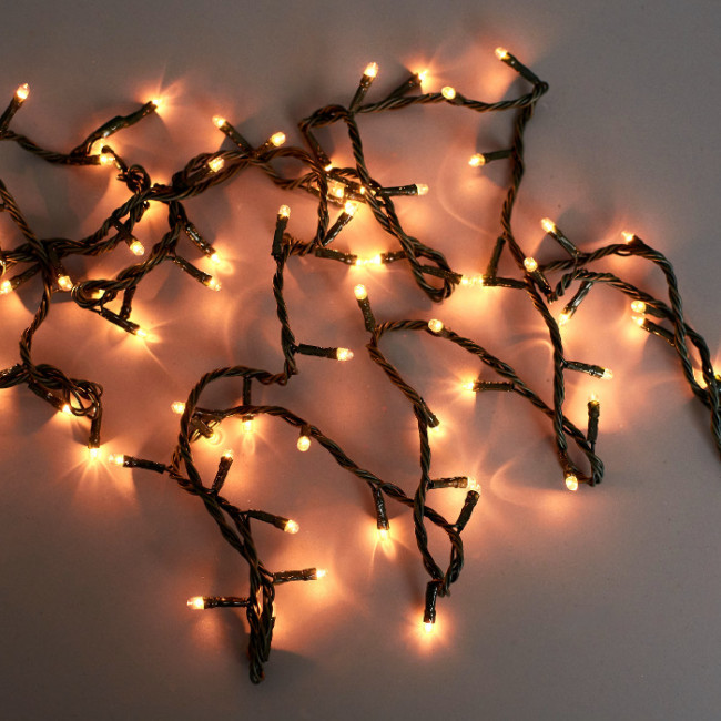 Электрическая гирлянда 80 лампочек 2,5м, светодиодная, теплый белый свет, Микрос/Ч11151 Электрическая гирлянда 80 лампочек 2,5м, светодиодная, теплый белый свет, Микрос/Ч11151