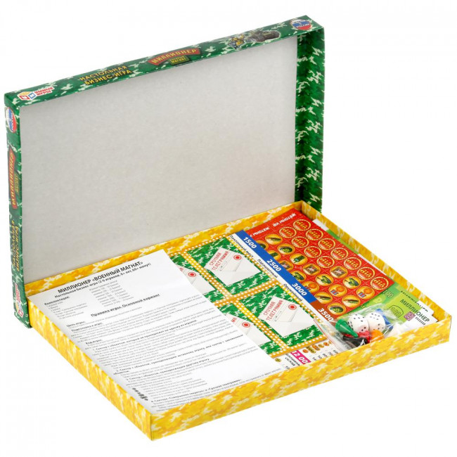 Настольная бизнес-игра «Миллионер. Военный магнат» от «Умные игры». Формат: 217х330х27мм Умка