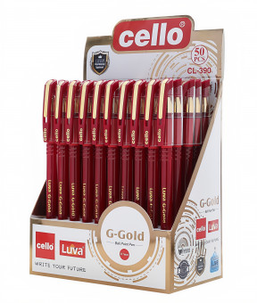 Ручка шариковая красная 0,7мм "G-GOLD" игольчатый стержень, Cello/CL390-50 (50/1200)
