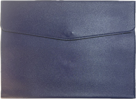 Папка -конверт А4 на кнопке WENZER OFFiCE, синяя, эко кожа