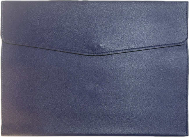 Папка -конверт А4 на кнопке WENZER OFFiCE, синяя, эко кожа