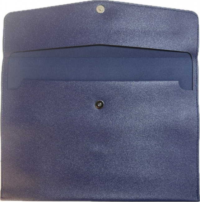 Папка -конверт А4 на кнопке WENZER OFFiCE, синяя, эко кожа