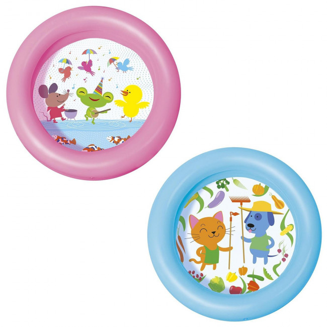 Надувной бассейн 61 х15см круглый, Kiddie Pool Bestway Рыжий Кот/51061