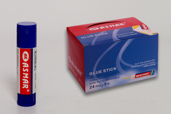 КЛЕЙ КАРАНДАШ 9 гр. НА ОСНОВЕ PVP "ASMAR" (24)