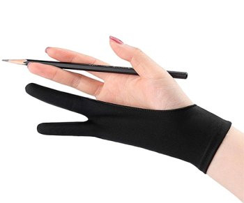 Перчатка для рисования CZ-255 размер M черная, в зип-пакете (1/20/480)