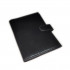 Обложка на автодокументы WENZER OFFiCE из натуральной кожи "спилок", с отделом для визиток, с кнопкой, чёрный