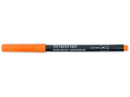 Линер 0,3мм "Fineliner", оранжевый, Koh-I-Noor/7770210401KS (12) Линер 0,3мм "Fineliner", оранжевый, Koh-I-Noor/7770210401KS (12)