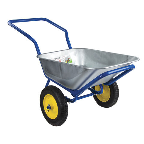 Тачка садово-строительная ТЕХ-ТОП, 110 л, максимальный вес 260 кг, цинковый кузов, пневмоколеса d=360 мм