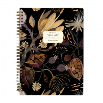 Тетрадь В5 60л клетка на гребне "Ночные цветы", BV/7-60-007/02 (40)