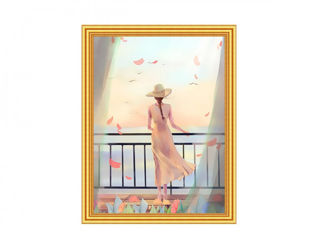 Картина 2 в 1: алмазная мозаика и раскрашивание по номерам 30х40 см ДЕВУШКА, 1 дизайн, картонная упаковка Картина 2 в 1: алмазная мозаика и раскрашивание по номерам 30х40 см ДЕВУШКА, 1 дизайн, картонная упаковка