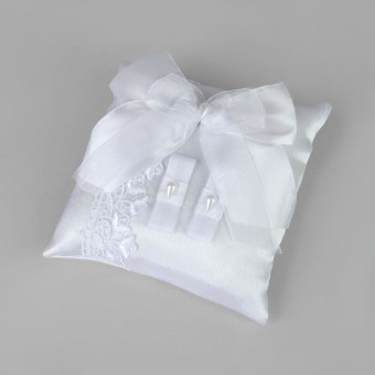 Подушечка для колец "Романтика", белая, Микрос/М00900
