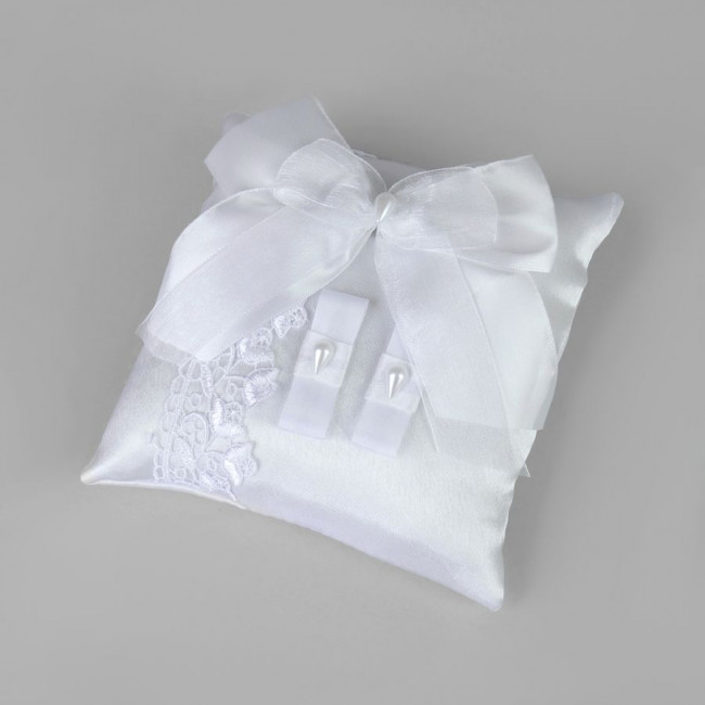 Подушечка для колец "Романтика", белая, Микрос/М00900