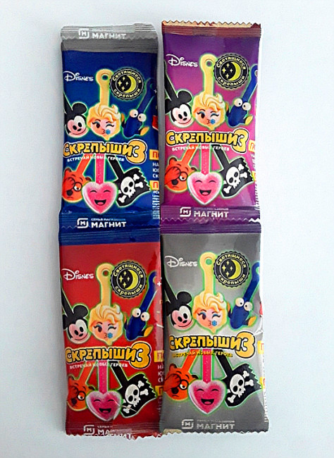 Скрепыш 3 СЕРИЯ (светящиеся) в блоке (120)