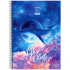 Скетчбук 80л. А5 на гребне 7БЦ "Blue whale", 80г/м2, матовая ламинация, выб. лак, BG (10/20)