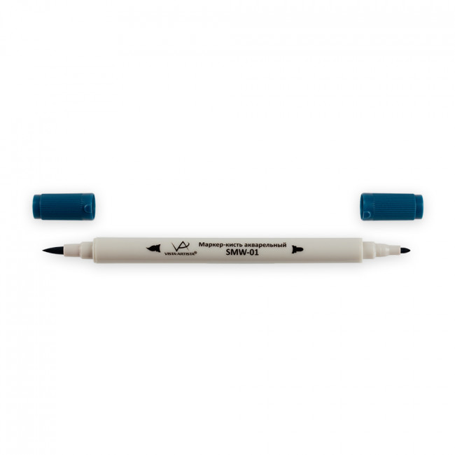 Акварельный маркер-кисть 0.8 мм - 2 мм, кисть/круглое тонкое G349 морская волна, Gallery VISTA-ARTISTA/G349 Акварельный маркер-кисть 0.8 мм - 2 мм, кисть/круглое тонкое G349 морская волна, Gallery VISTA-ARTISTA/G349