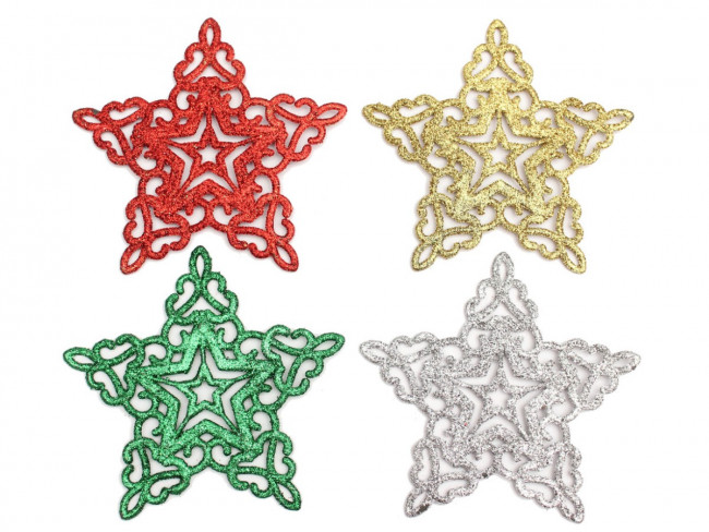 Набор ёлочных подвесок 4 шт "Звёзды", 10,5 см MILAND/НУ-8311
