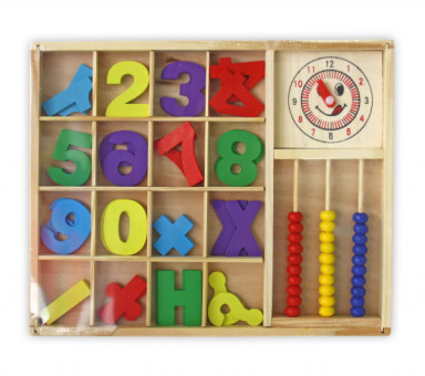 Деревянный счетный материал "Учимся считать", Asmar
