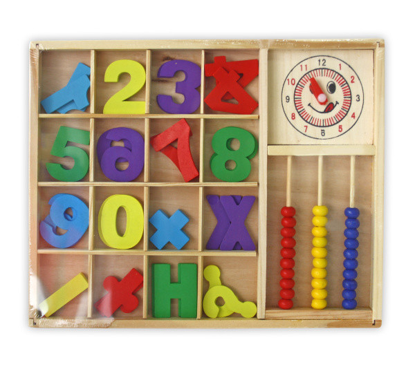Деревянный счетный материал "Учимся считать", Asmar