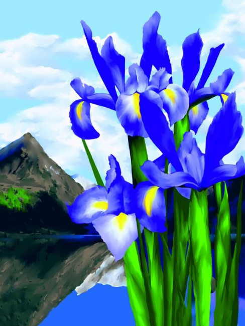 Алмазная мозаика 30*40 на подрамнике "Цветы весны", полная выкладка, VA037 Алмазная мозаика 30*40 на подрамнике "Цветы весны", полная выкладка, VA037