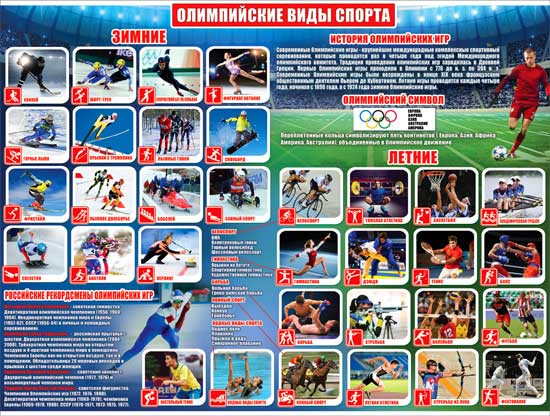 Плакат "Олимпийкие виды спорта" р2-274 (10)