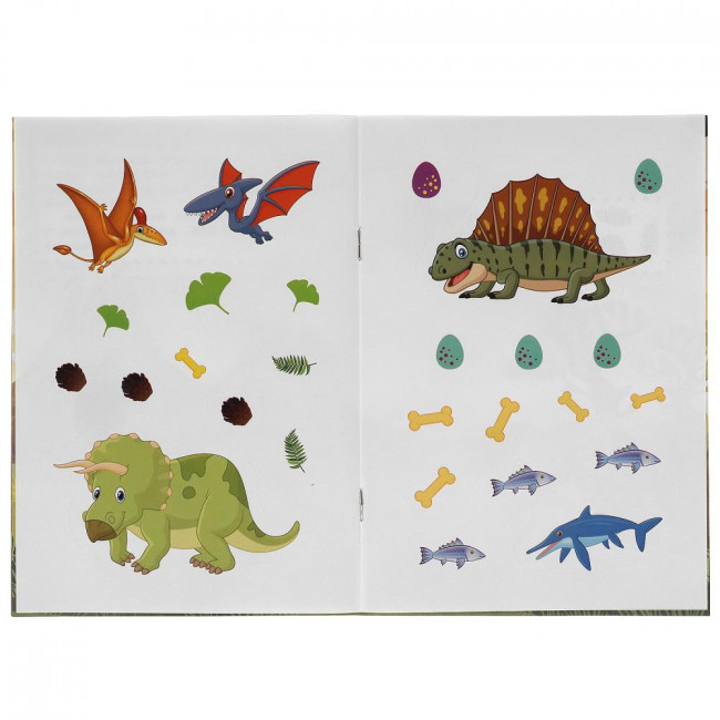Активити с развивающими наклейками для малышей «Динозавры». Формат: 145х210мм 8стр, Умка