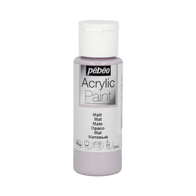 Краска 59мл акриловая матовая, для декора, лаванда, Acrylic Paint PEBEO/97824 Краска 59мл акриловая матовая, для декора, лаванда, Acrylic Paint PEBEO/97824
