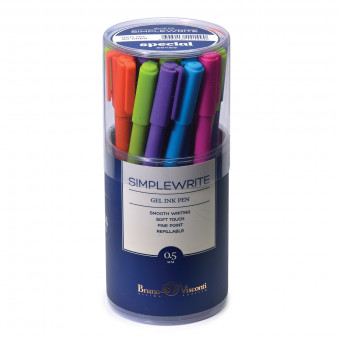 Ручка гелевая 0,5мм чёрная "SimpleWrite SPECIAL", BV/20-0069
