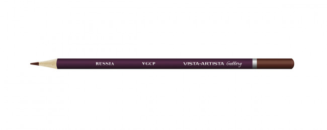 Карандаш цветной художественный заточенный 724 махагон коричневый, Gallery VISTA-ARTISTA/VGCP 724 (6)