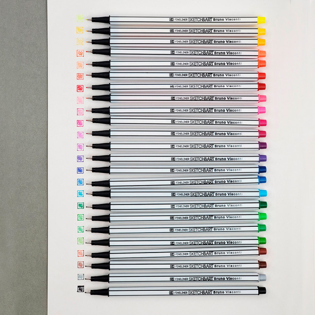 Скетч-линеры 0,4мм 24цв "Sketch&art", BV/36-0013