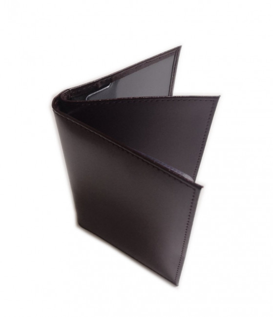 Обложка на автодокументы+паспорт  WENZER OFFiCE из натуральной кожи "спилок", с отделом для визиток, бордовый