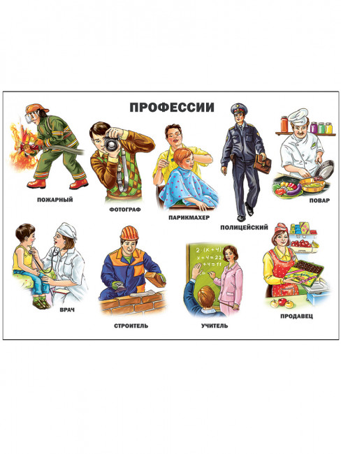 Плакат "Профессии" Формат: 480х665х1мм, Проф-Пресс