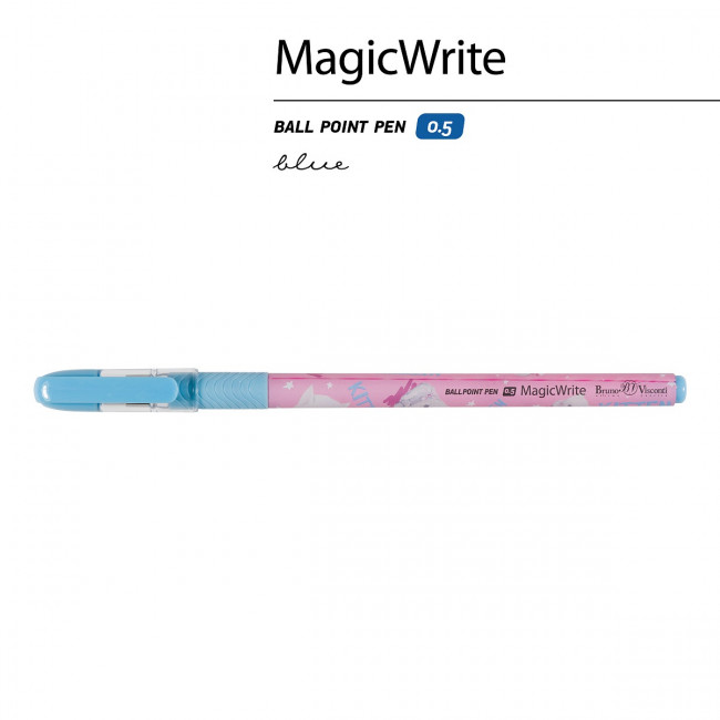 Ручка шариковая 0,5мм синяя "MagicWrite. Кошка с бантиком", BV/20-0240/44 (24)