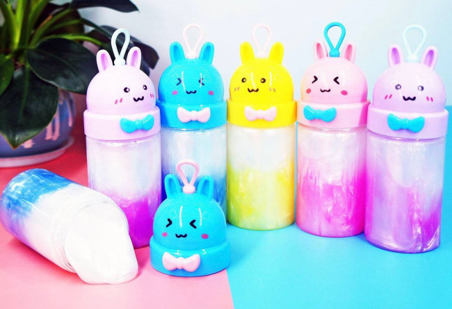 Слайм "Зверьки" в банке с блестками, цвета-ассорти, Магистр/маг-7784 (6)