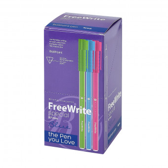 Ручка шариковая 0.7мм синяя "FreeWrite Special", 3 цвета корпуса, BV/20-0327/04 (50)