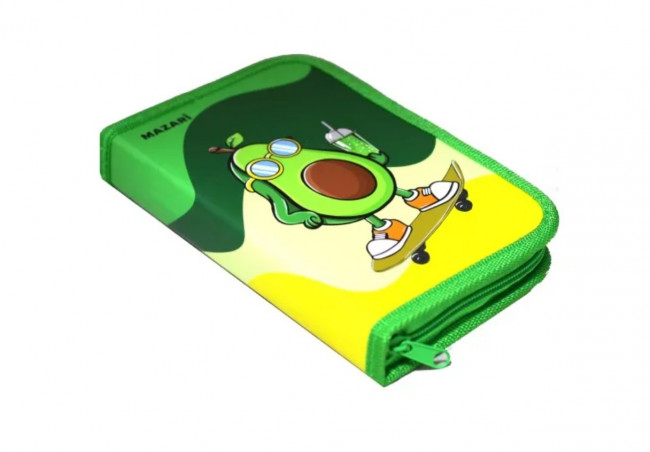 Пенал односекционный AVOCADO 190*115*30 мм, откидная планка, ламинированный картон, ОПП-пакет Пенал односекционный AVOCADO 190*115*30 мм, откидная планка, ламинированный картон, ОПП-пакет