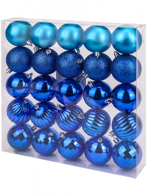 Набор шаров 6см "Мечта" ёлочных, оттенки синего, 25шт, MILAND/НУ-4195 Набор шаров 6см "Мечта" ёлочных, оттенки синего, 25шт, MILAND/НУ-4195